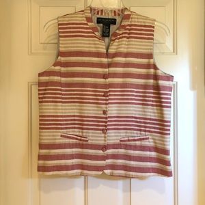 Geoffrey Beene silk/linen vest/blouse
